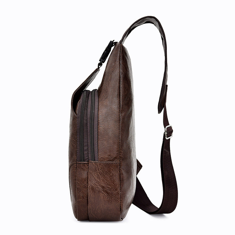 Men's Chest Bag Single Shoulder Portable Charging Messenger Bag Outdoor Sports And Leisure