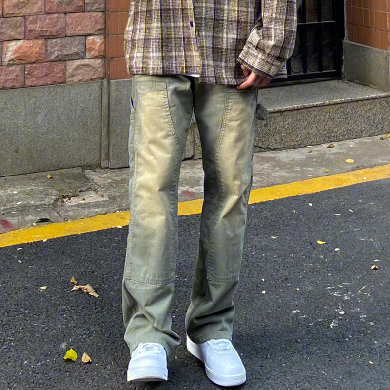 American Retro Old Heavy Washed Jeans