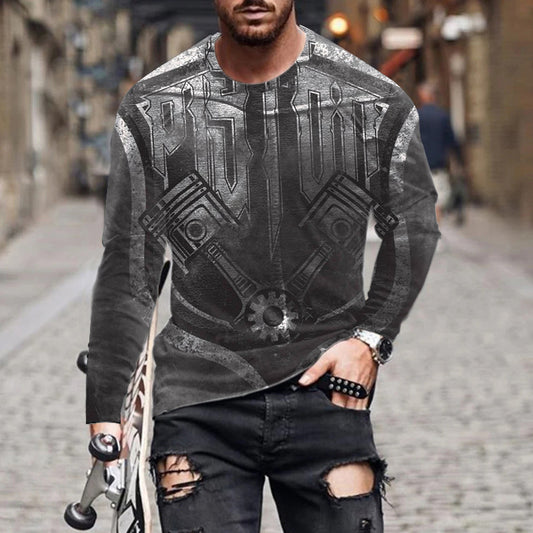 Men's Long-sleeved, Thin, Graphic T-Shirts