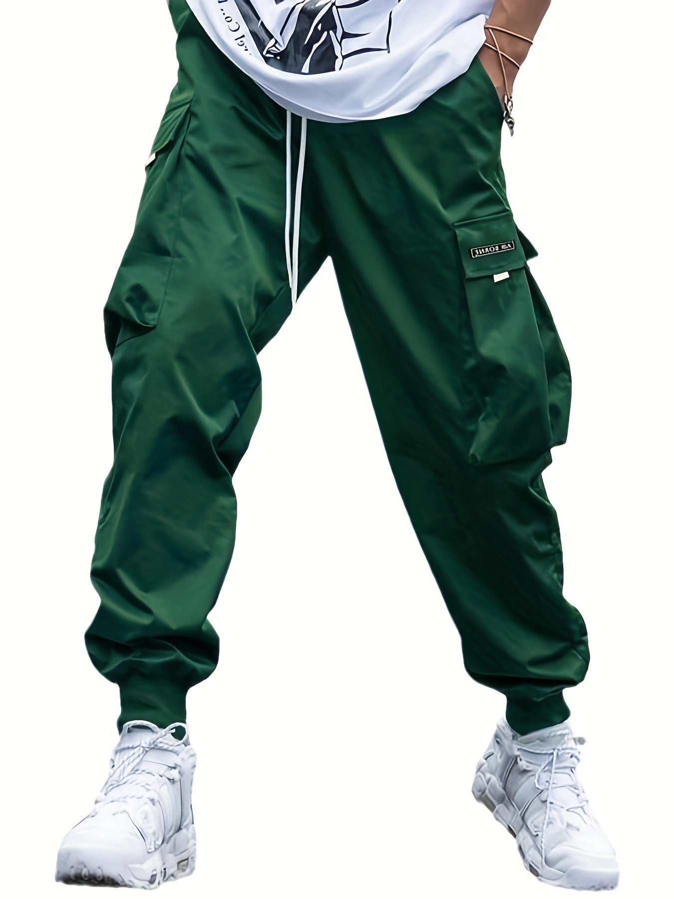 Men's Casual Multi-Pocket Drawstring Cargo Pants