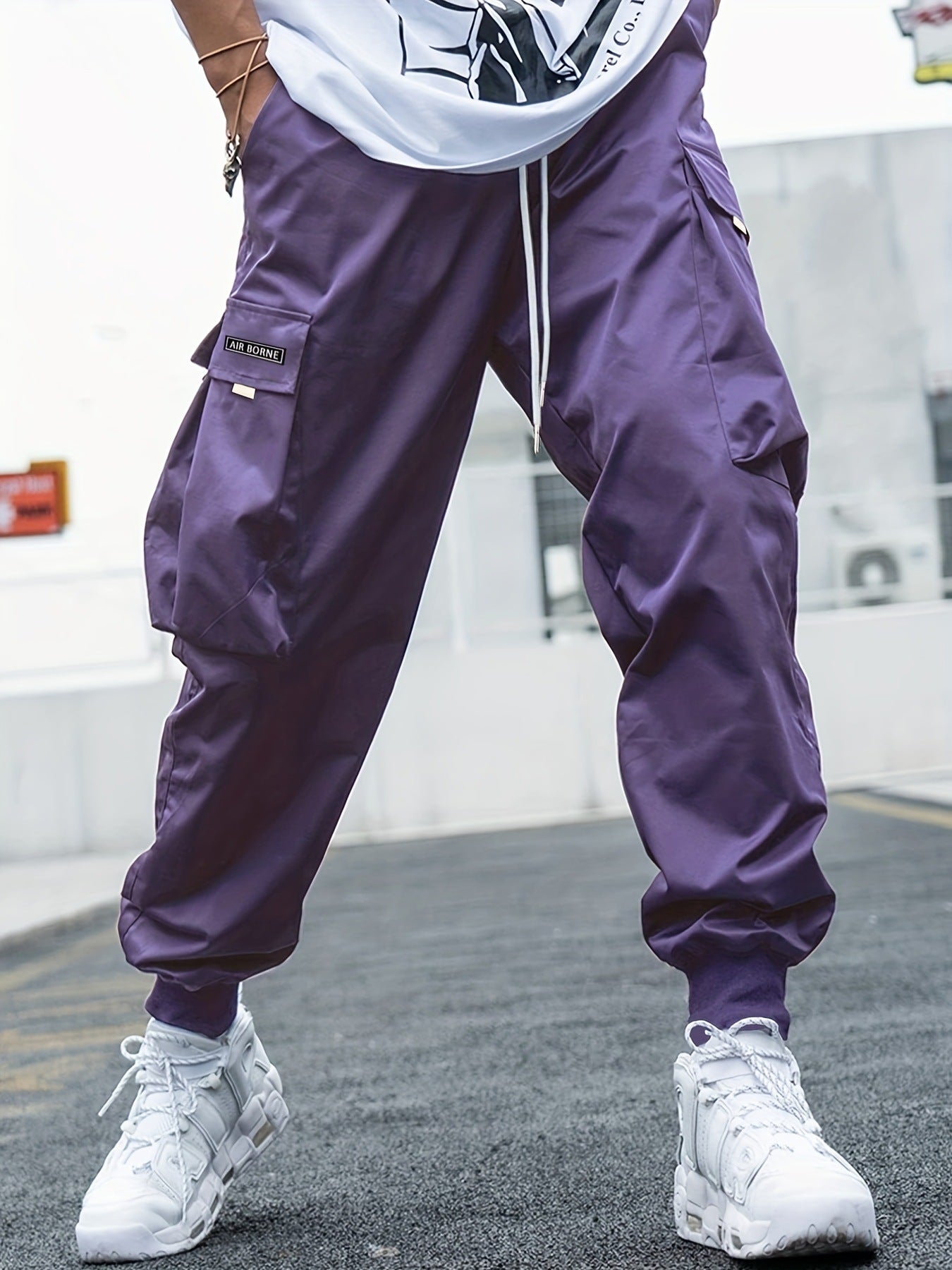 Men's Casual Multi-Pocket Drawstring Cargo Pants