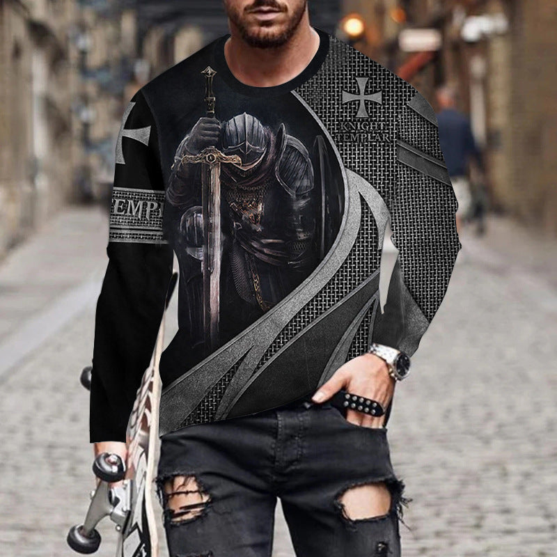 Men's Long-sleeved, Thin, Graphic T-Shirts