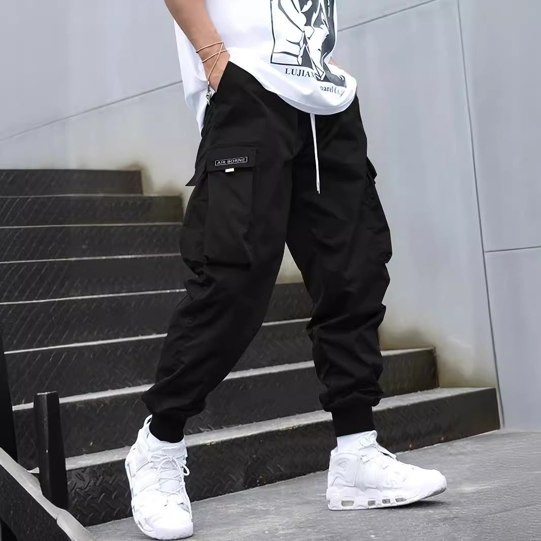 Men's Casual Multi-Pocket Drawstring Cargo Pants