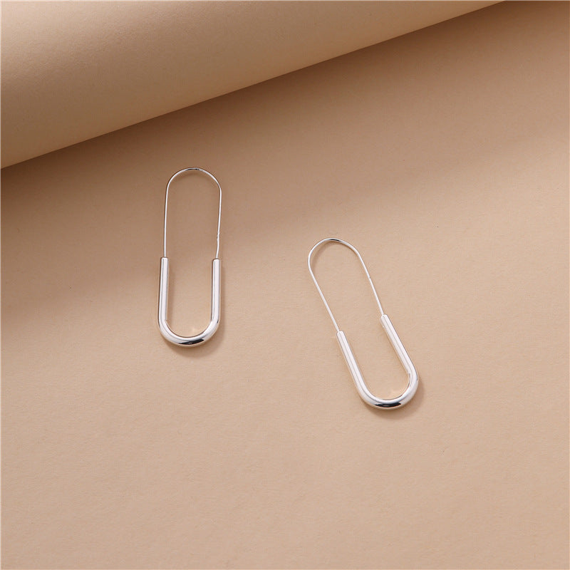 Brass Accessories U-shaped Geometric Women's Earrings