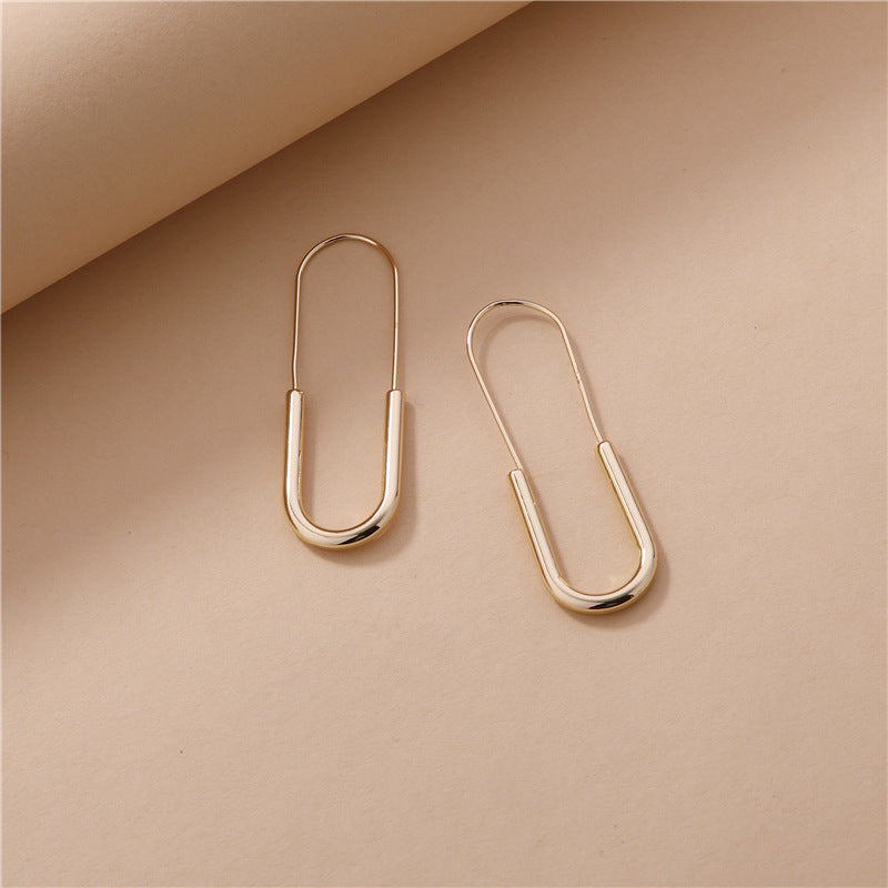 Brass Accessories U-shaped Geometric Women's Earrings