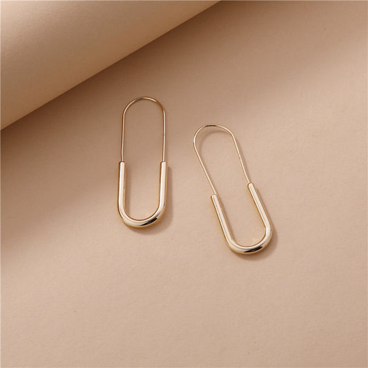 Brass Accessories U-shaped Geometric Women's Earrings