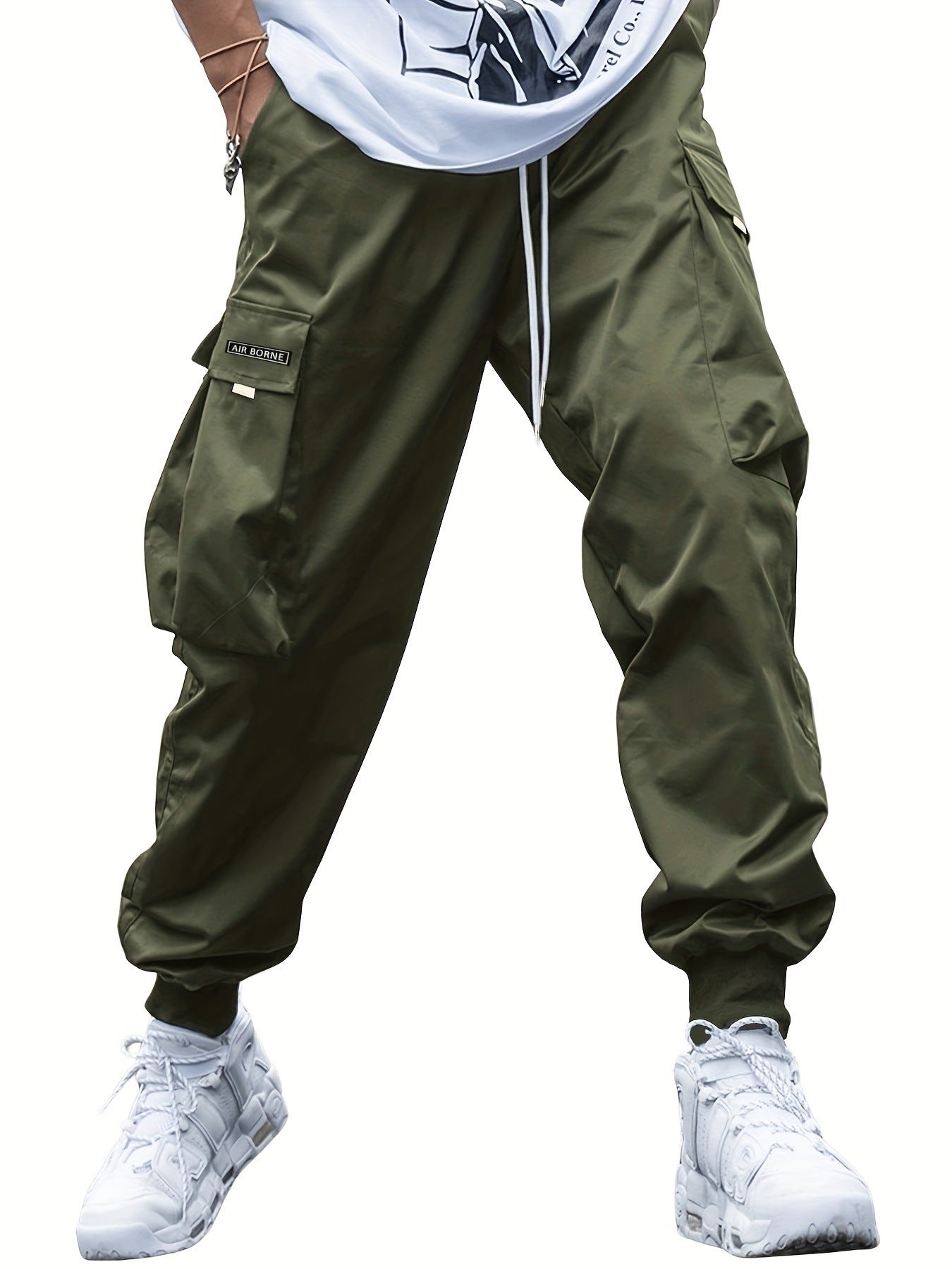 Men's Casual Multi-Pocket Drawstring Cargo Pants
