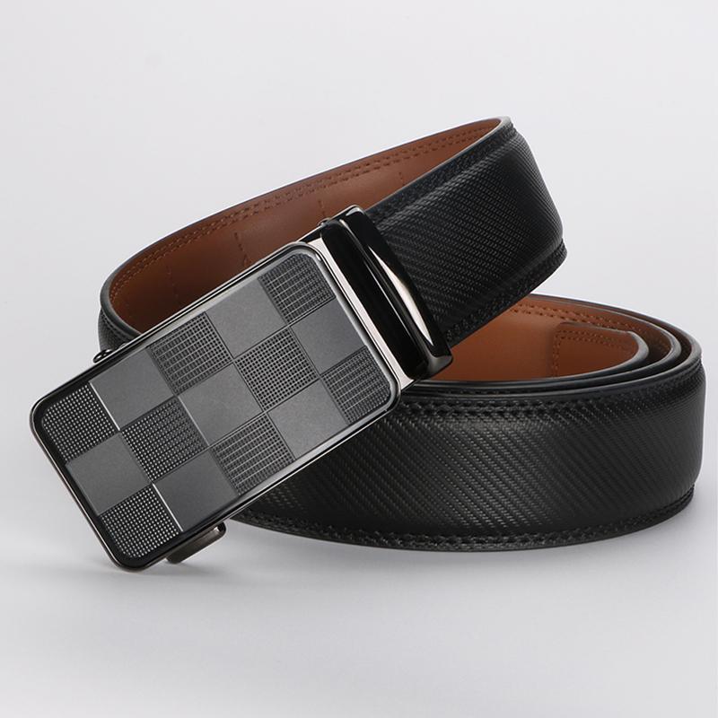 Men's Checkered Belt Buckle Belt
