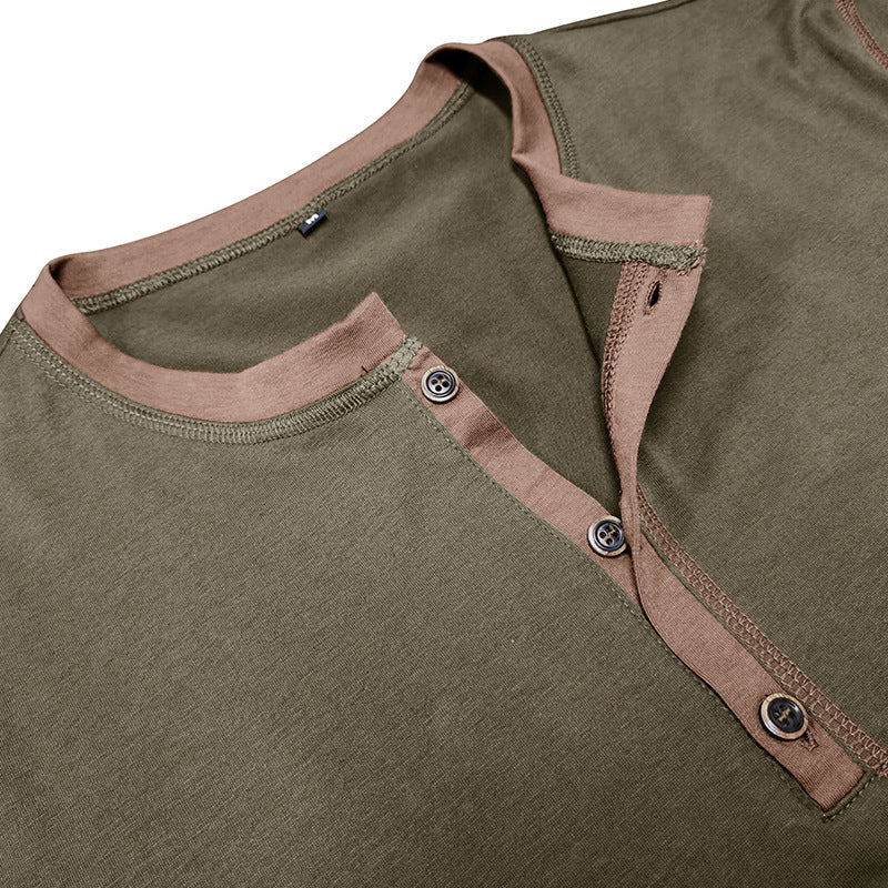 Men's Short-sleeved Polo V-neck T-shirt