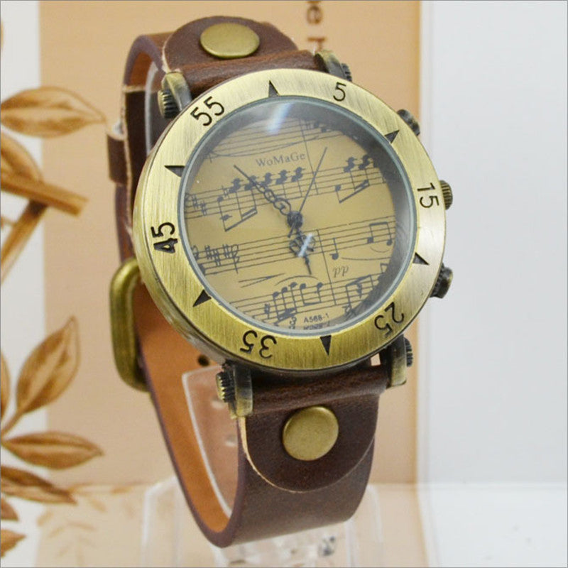 Unisex Music Notes Watch