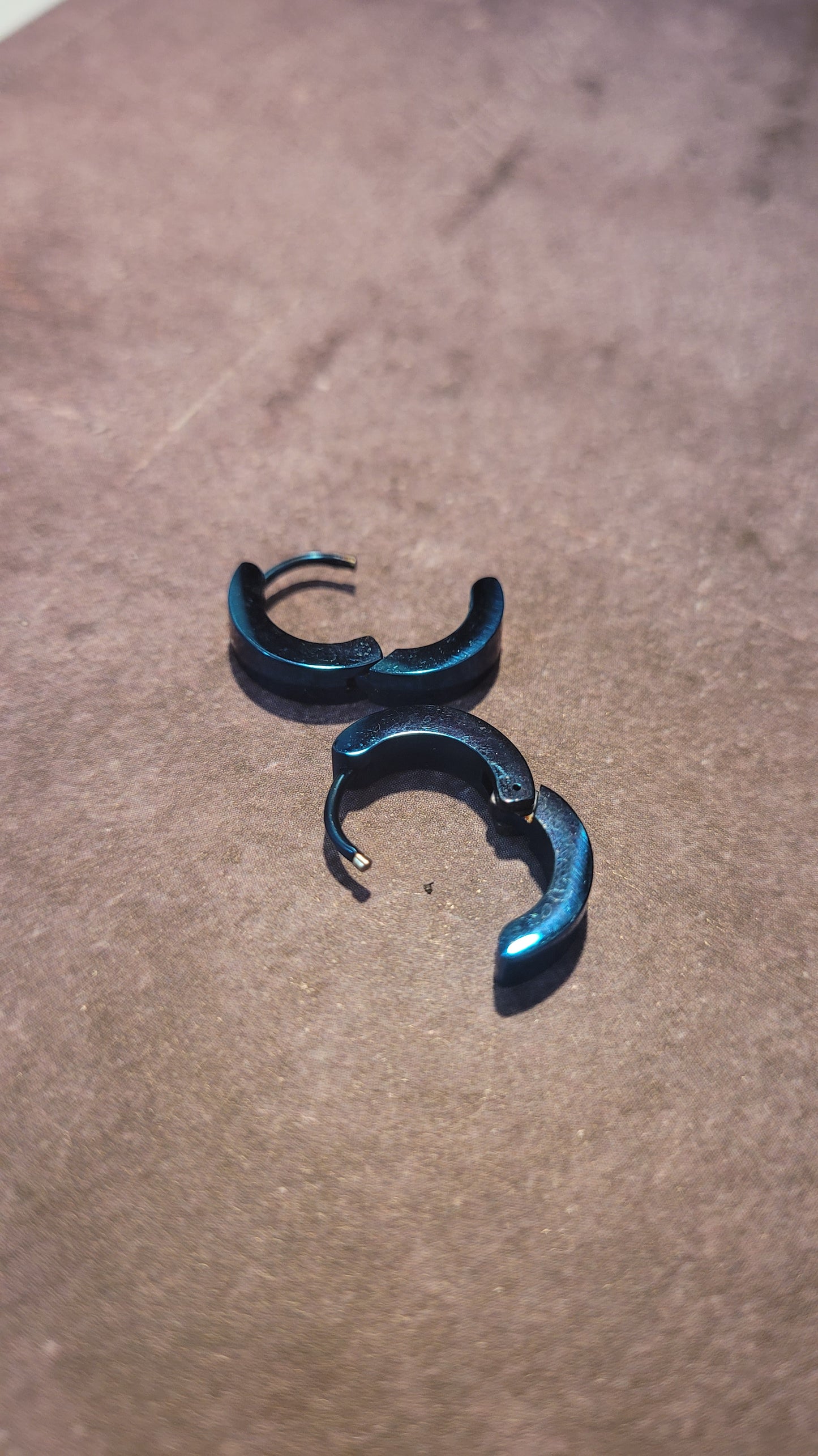 Unisex Iridescent Hoop Earrings