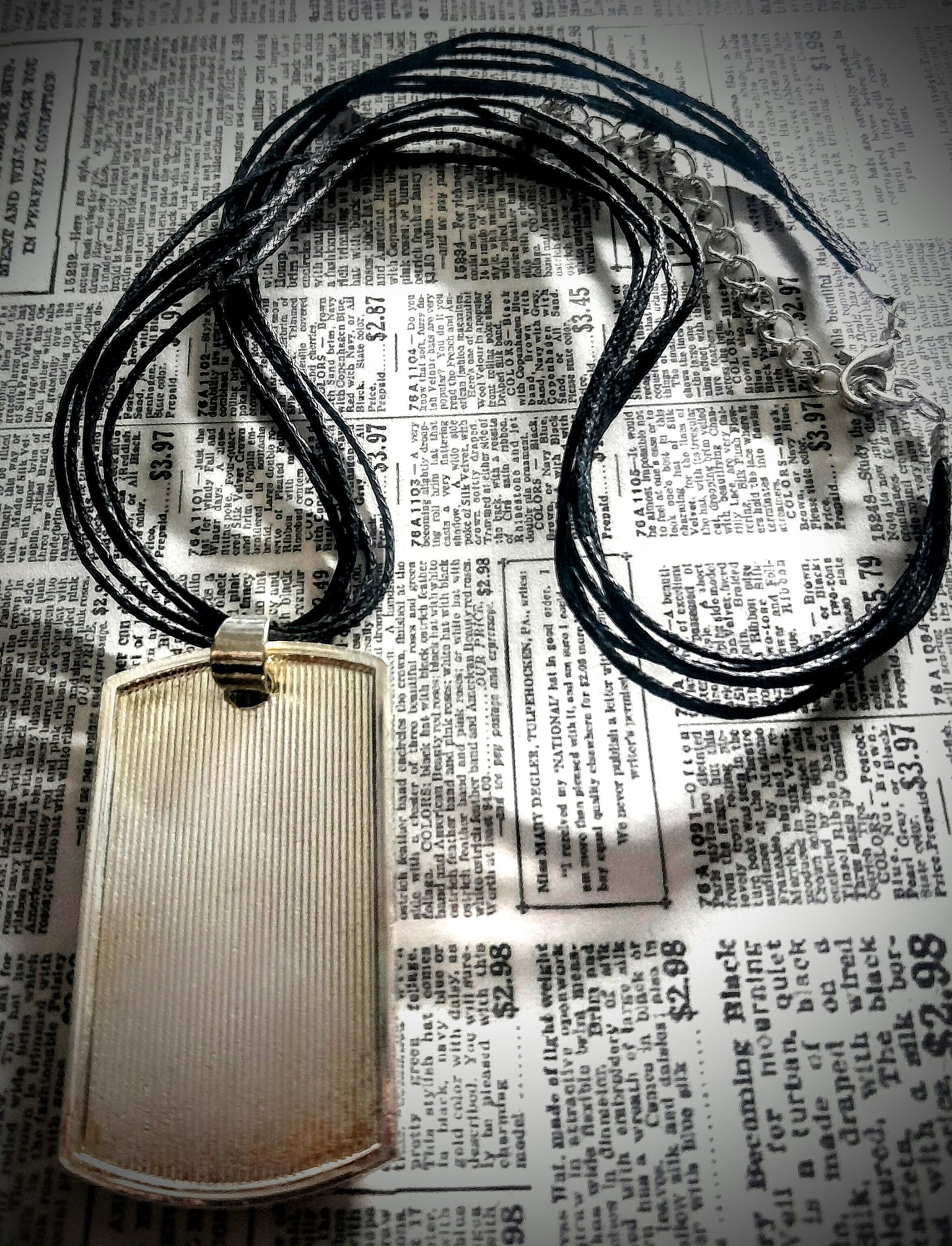 Chunky Silverstone Charm and Necklace