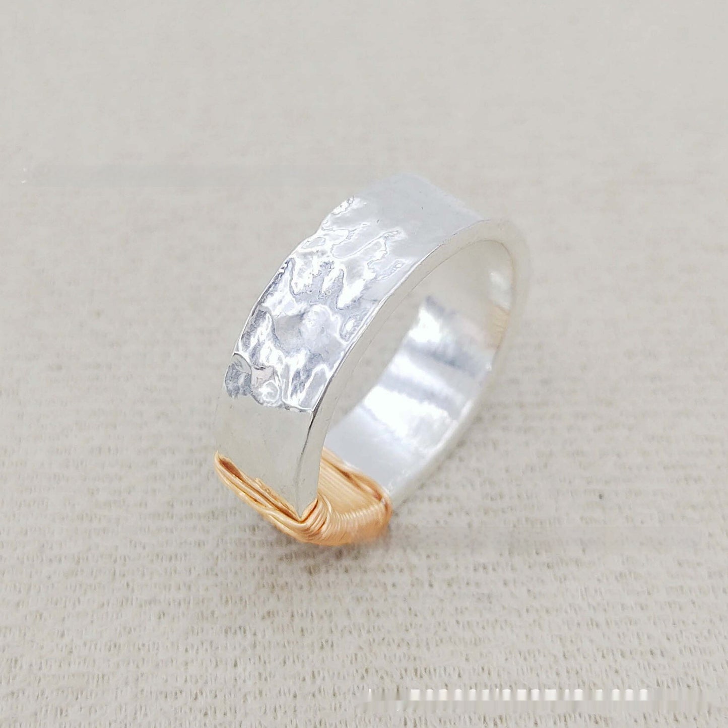 Ladies Vintage Ring Irregular Coil Simple Wide Face Ring