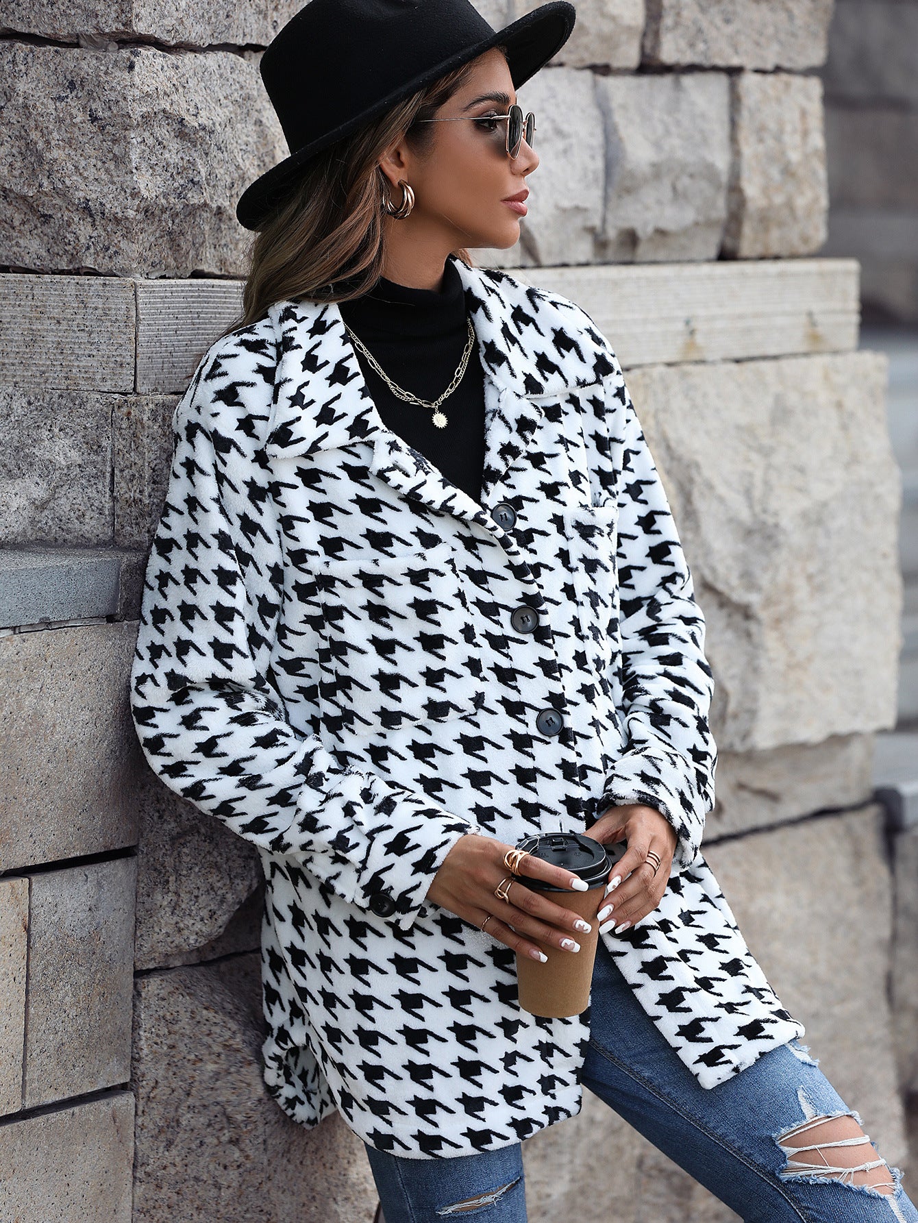 Fleece Casual Long Sleeve Loose Fitted Plush Jacket