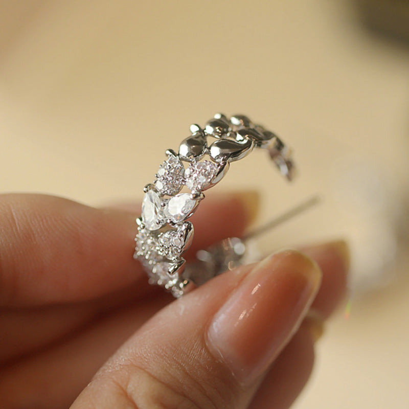 Women's Dainty Crystal Hoop Earrings