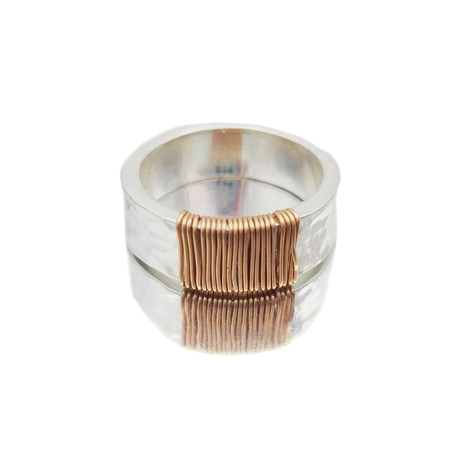 Ladies Vintage Ring Irregular Coil Simple Wide Face Ring