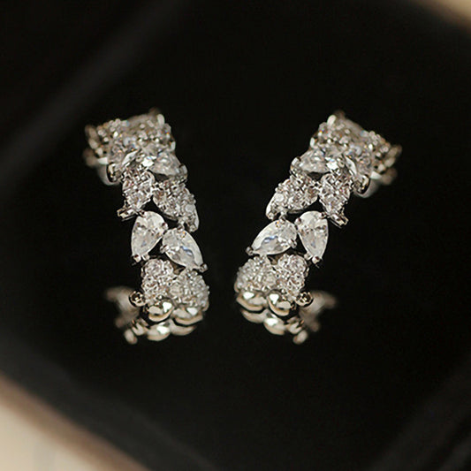 Women's Dainty Crystal Hoop Earrings