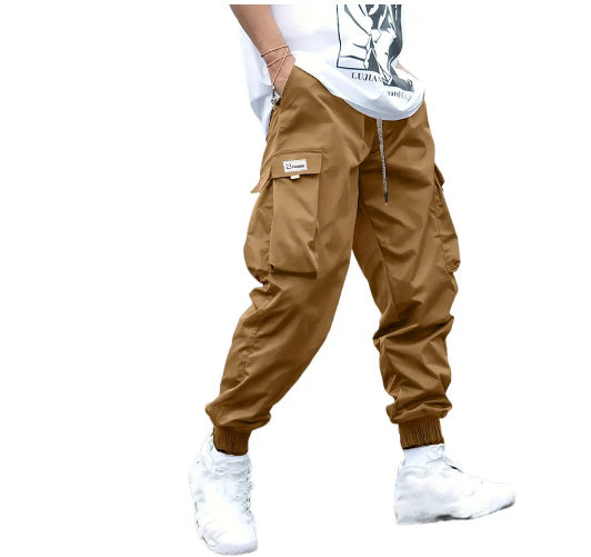 Men's Casual Multi-Pocket Drawstring Cargo Pants