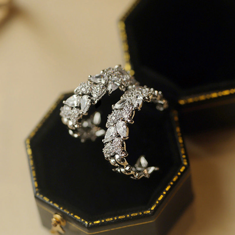 Women's Dainty Crystal Hoop Earrings