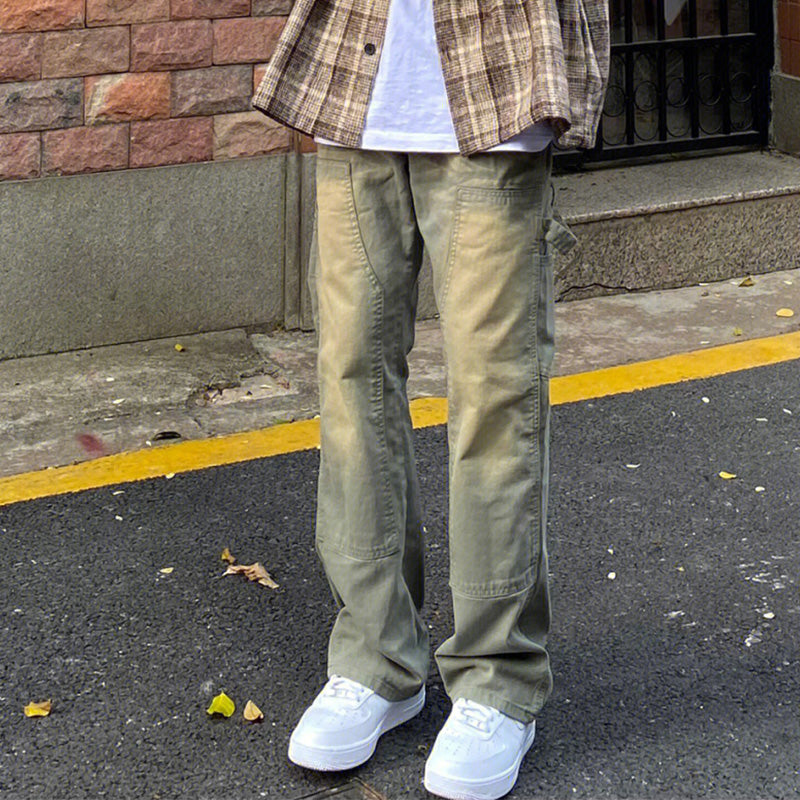 American Retro Old Heavy Washed Jeans