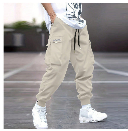 Men's Casual Multi-Pocket Drawstring Cargo Pants