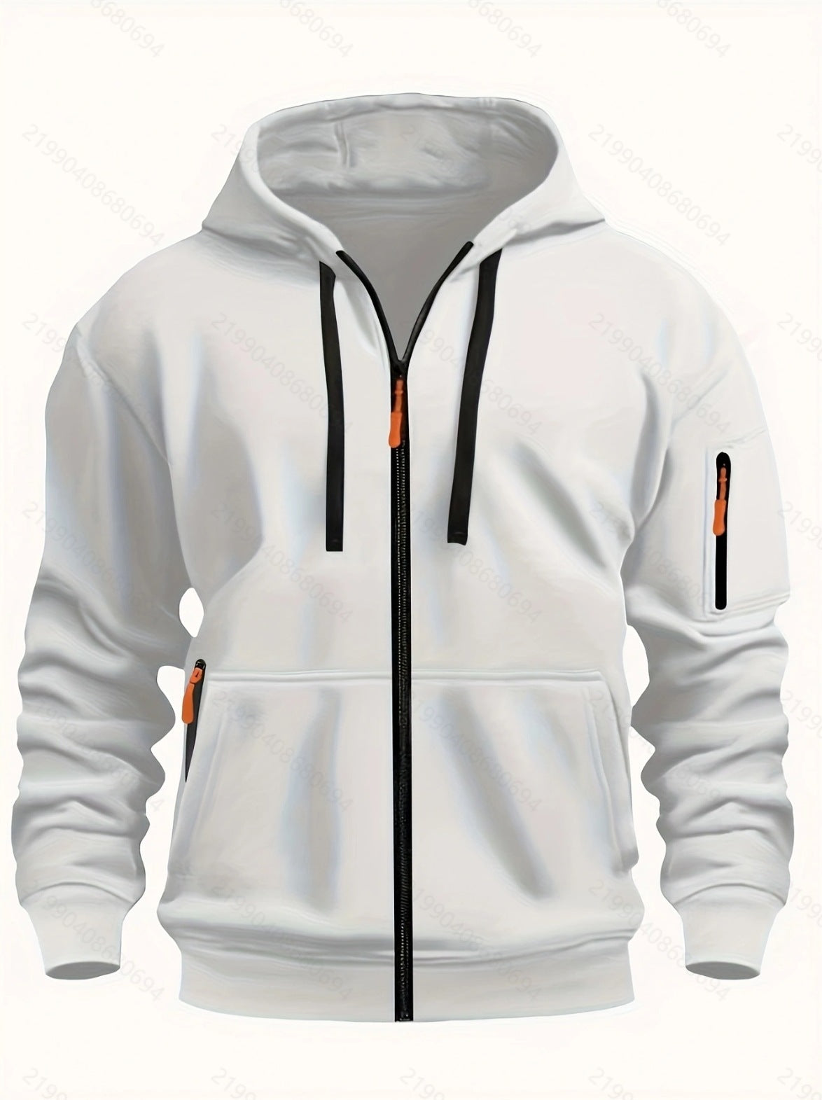 Men's Sporty Zipper Hooded Sweatshirt