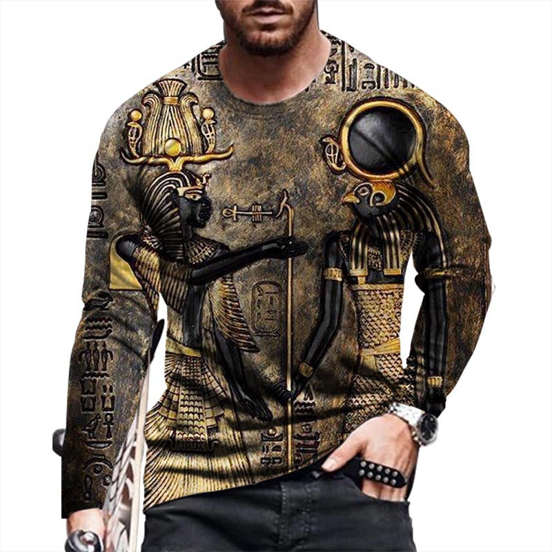 Men's Long-sleeved, Thin, Graphic T-Shirts