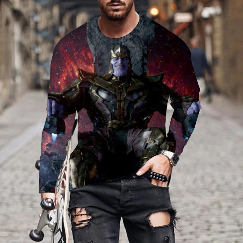 Men's Long-sleeved, Thin, Graphic T-Shirts