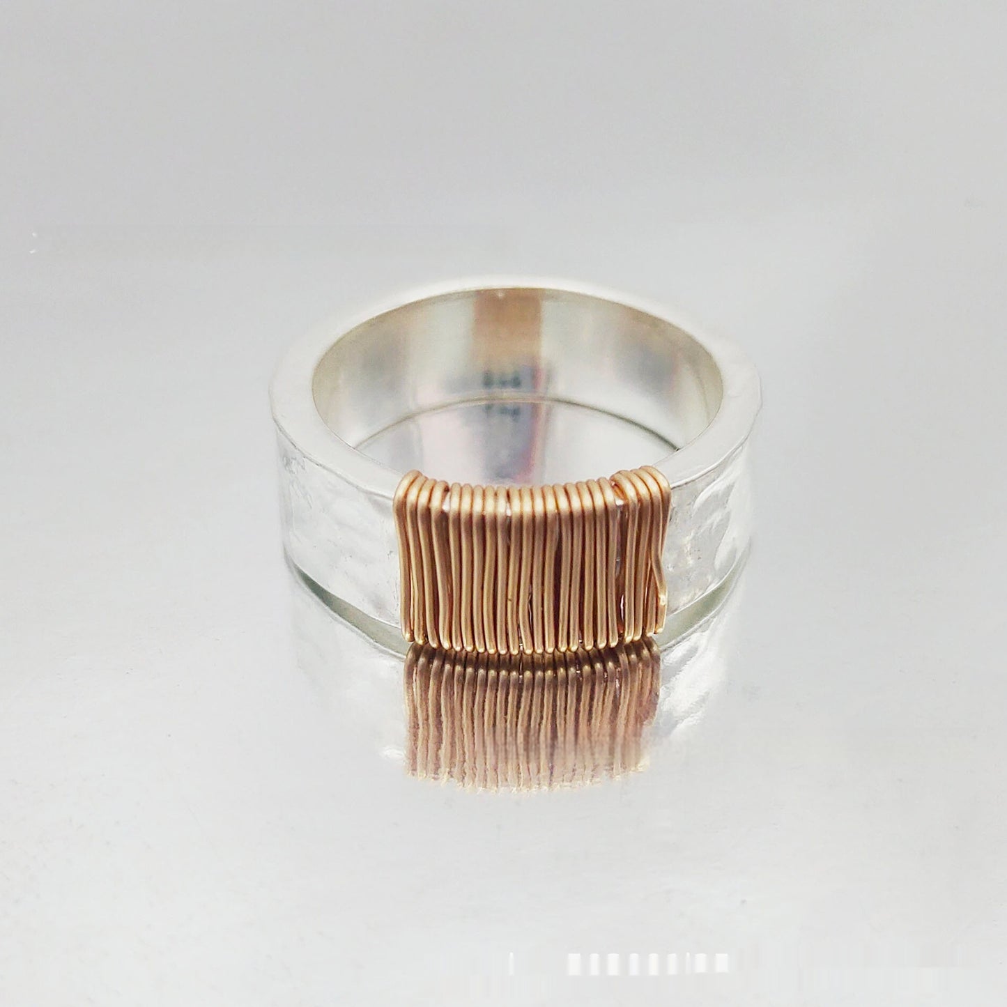 Ladies Vintage Ring Irregular Coil Simple Wide Face Ring