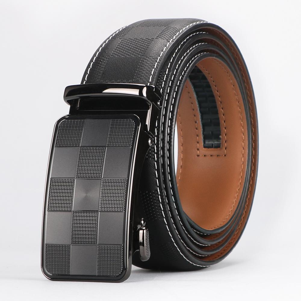 Men's Checkered Belt Buckle Belt