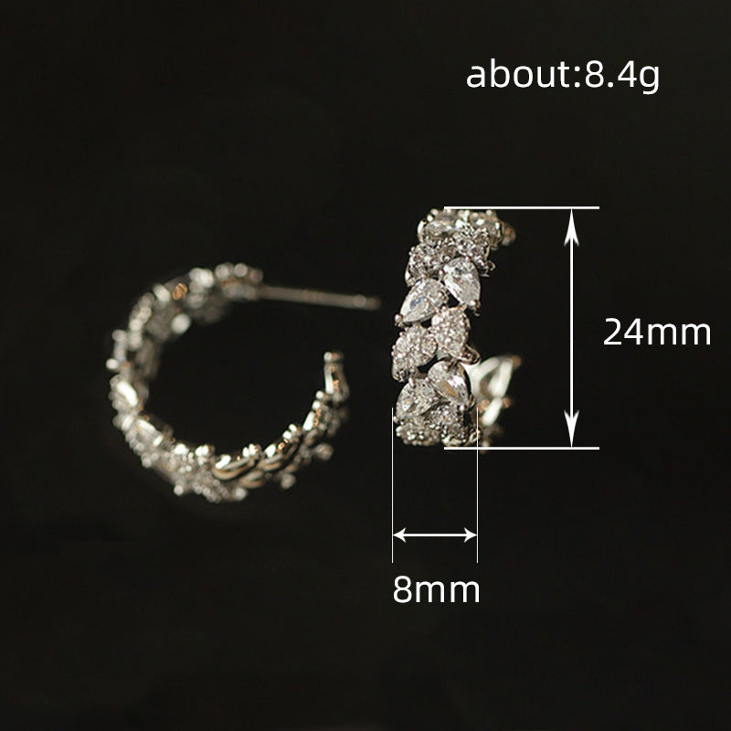 Women's Dainty Crystal Hoop Earrings