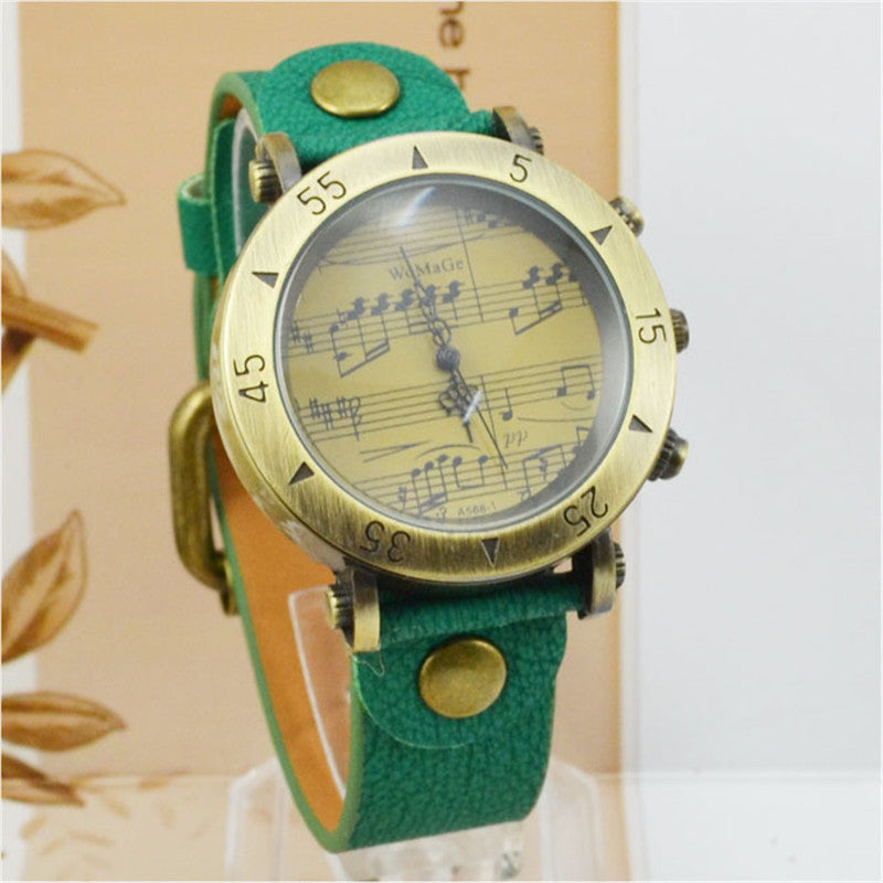 Unisex Music Notes Watch
