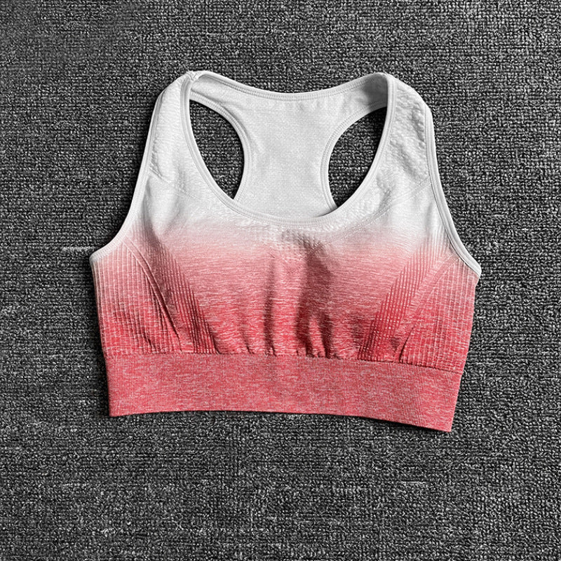 Seamless Feature Enhancing Gradient Leggings Top and Bra