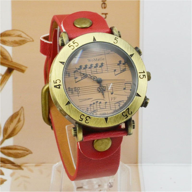 Unisex Music Notes Watch