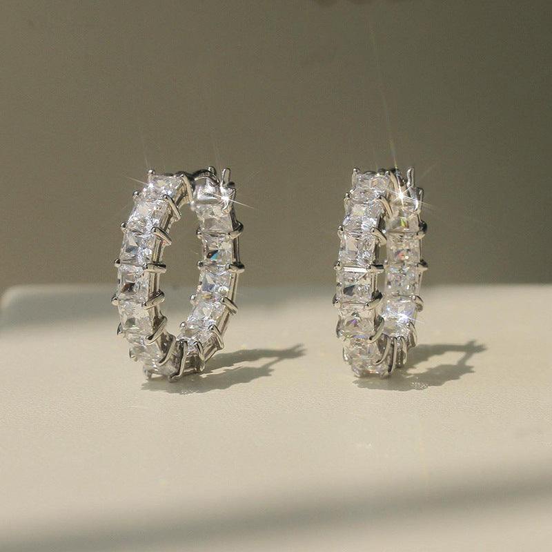 Women's Crystal Hoop Earrings