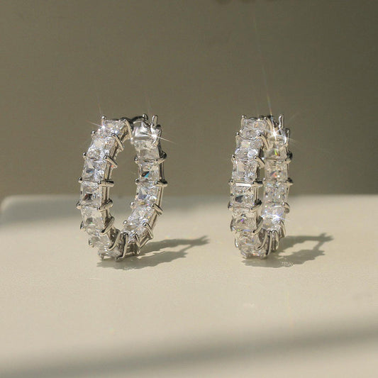 Women's Crystal Hoop Earrings