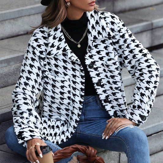 Fleece Casual Long Sleeve Loose Fitted Plush Jacket