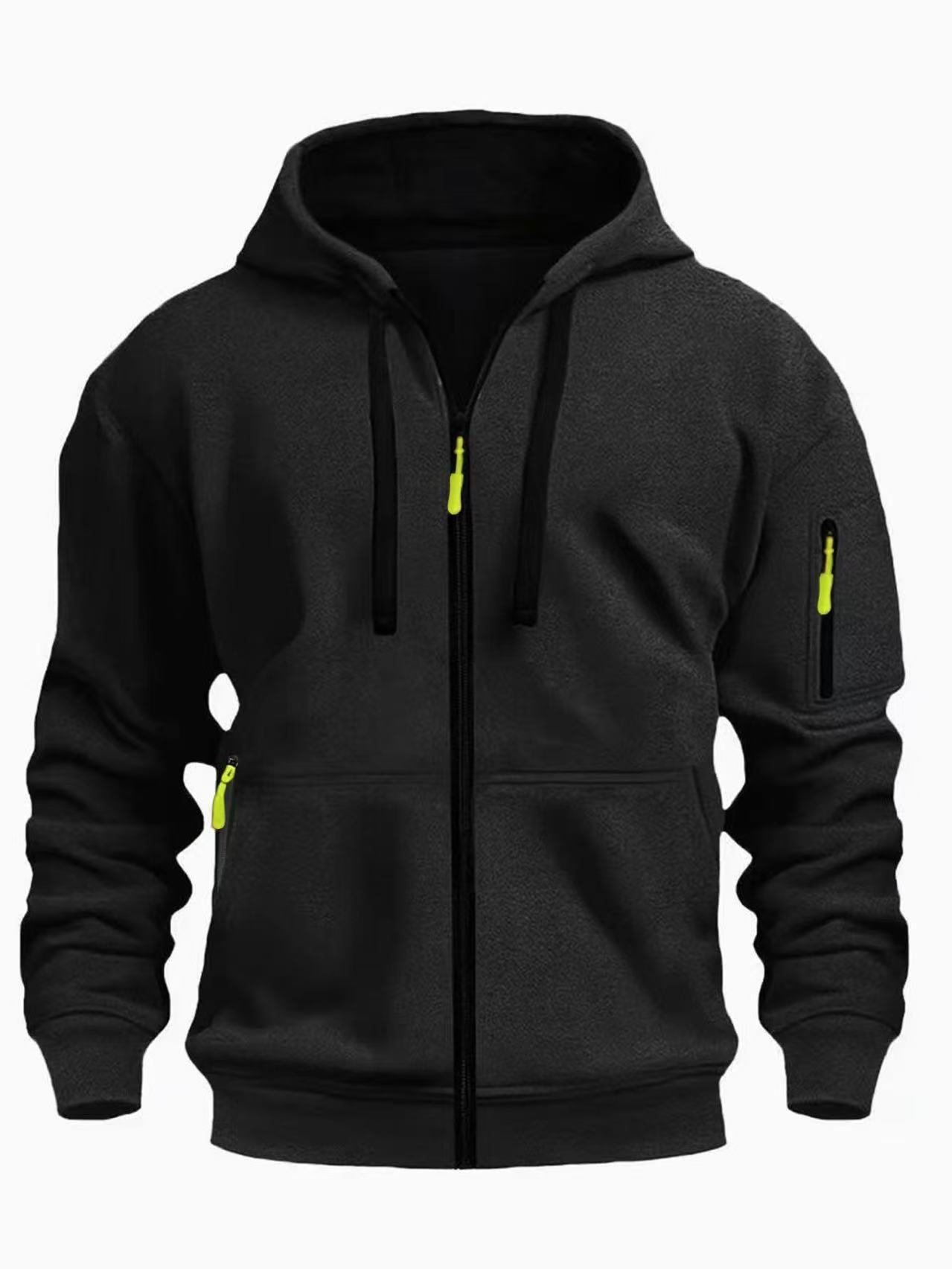 Men's Sporty Zipper Hooded Sweatshirt