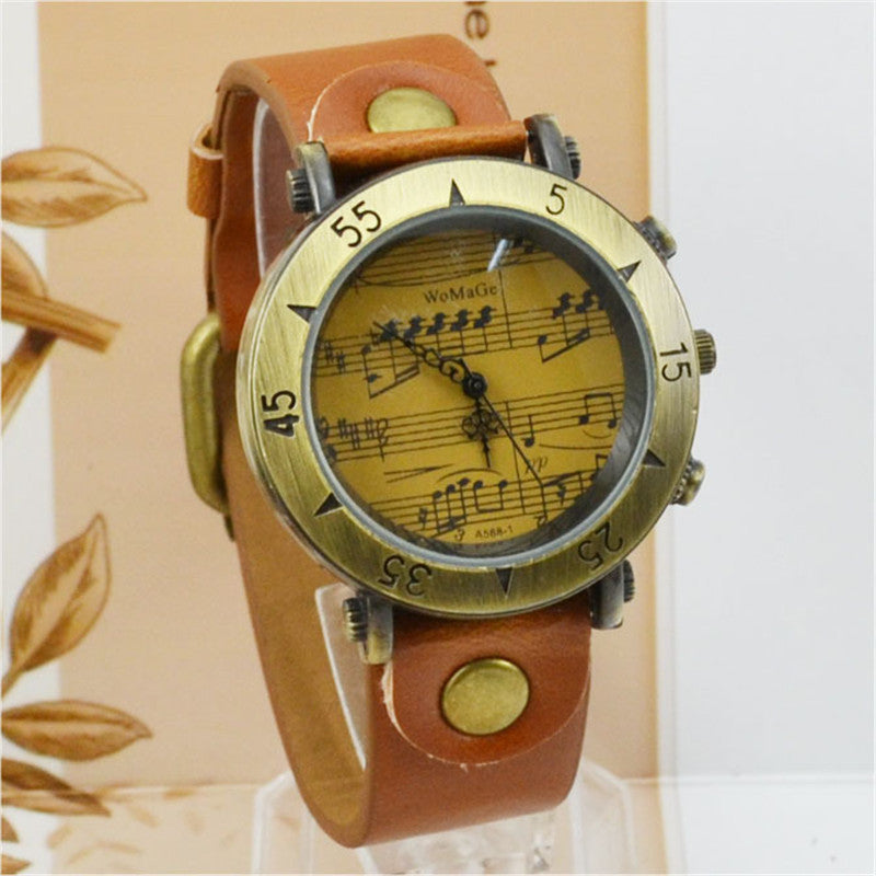 Unisex Music Notes Watch