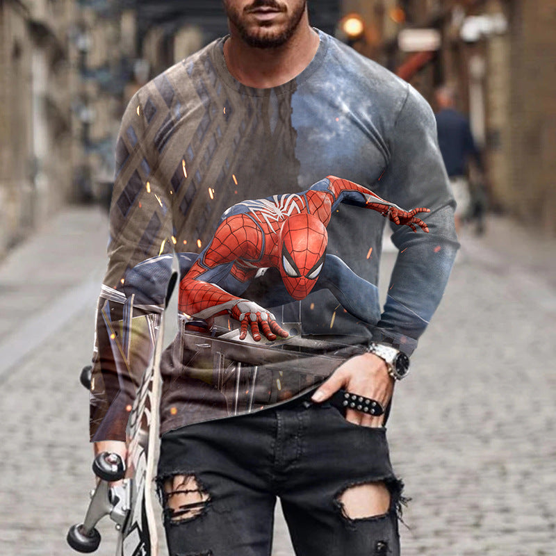 Men's Long-sleeved, Thin, Graphic T-Shirts