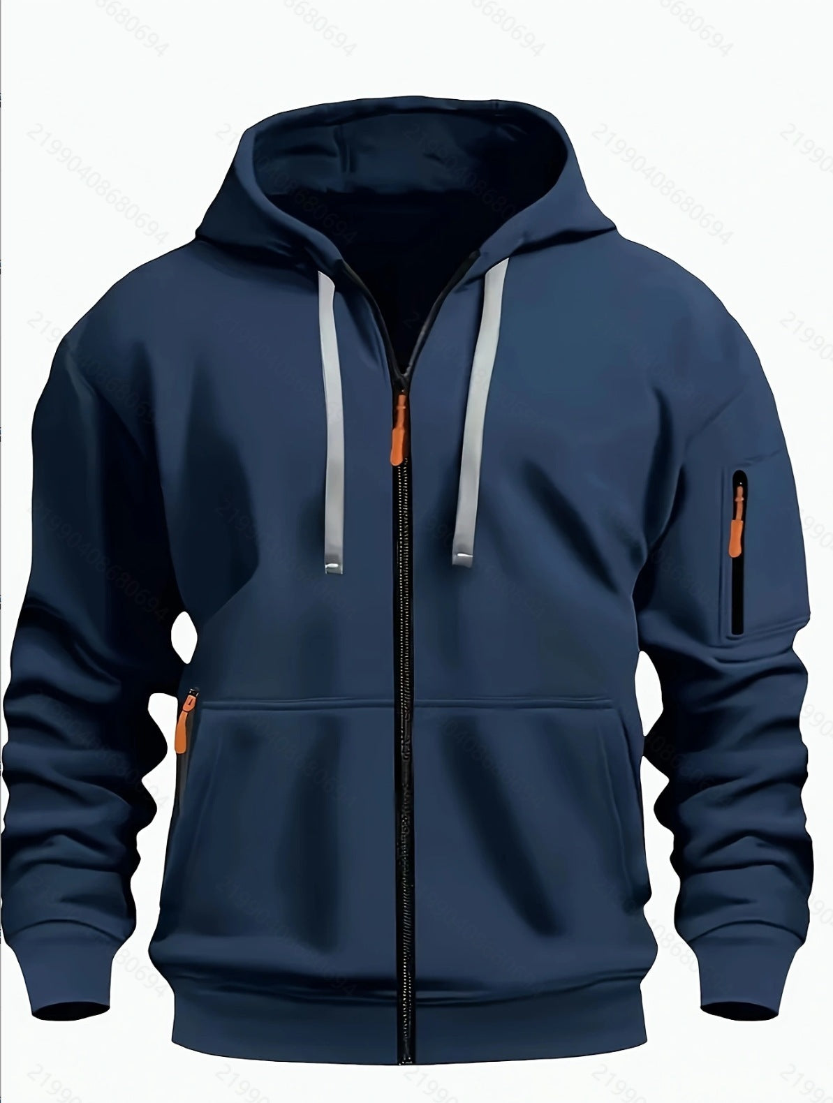 Men's Sporty Zipper Hooded Sweatshirt