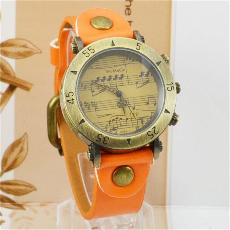 Unisex Music Notes Watch