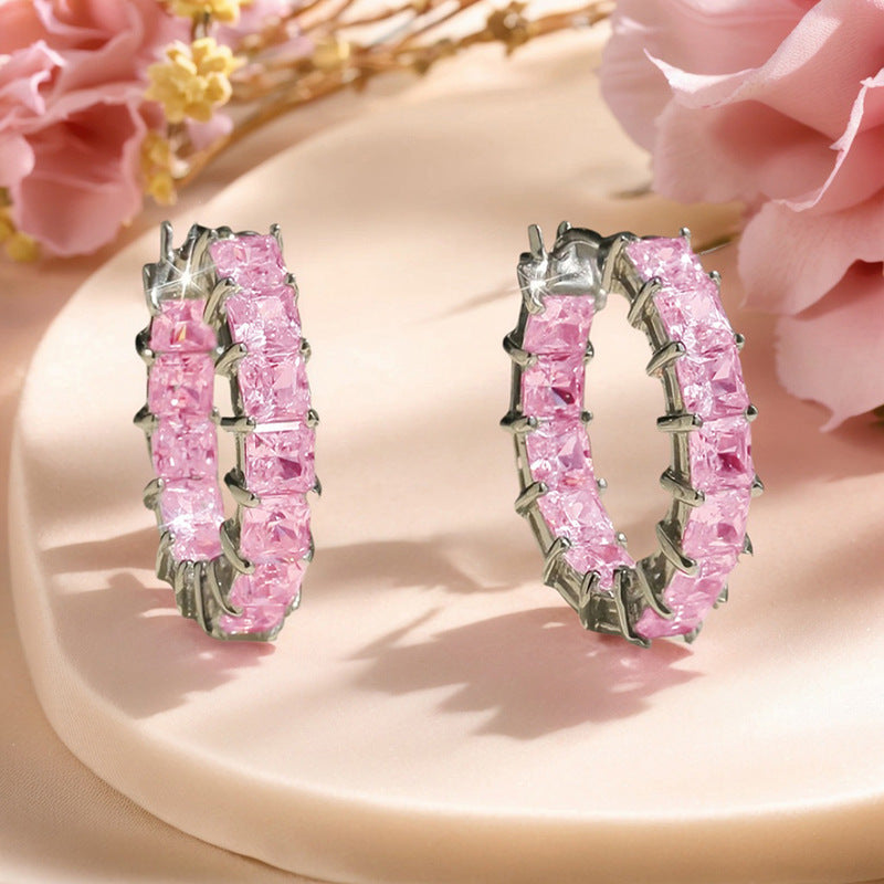 Women's Crystal Hoop Earrings
