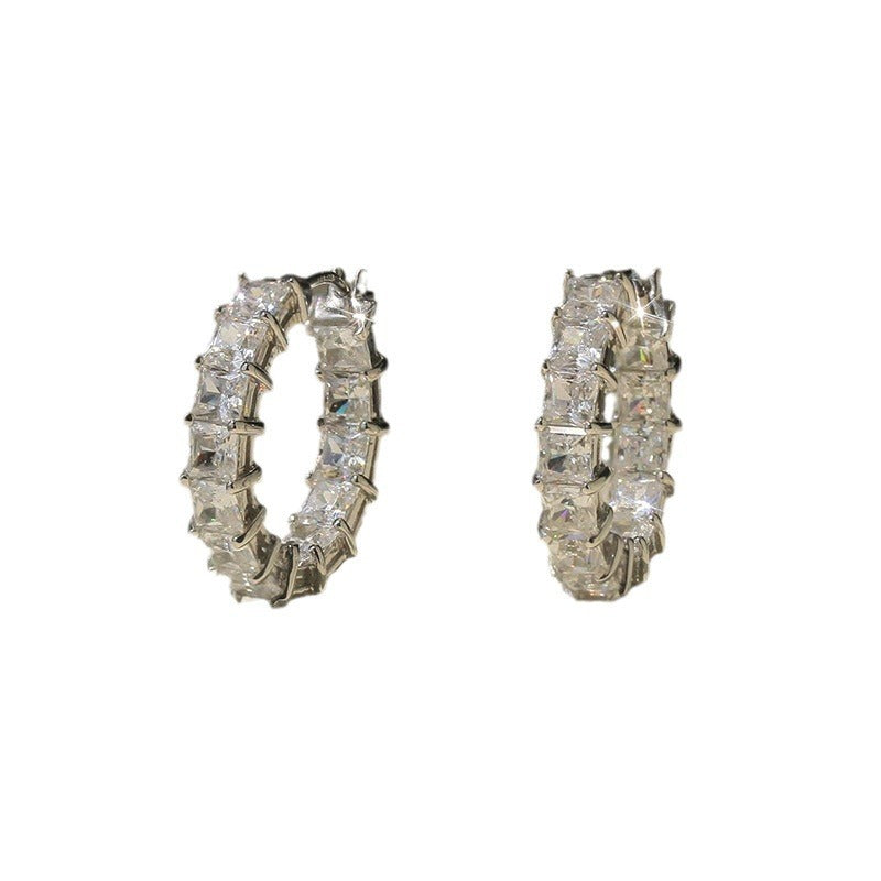 Women's Crystal Hoop Earrings