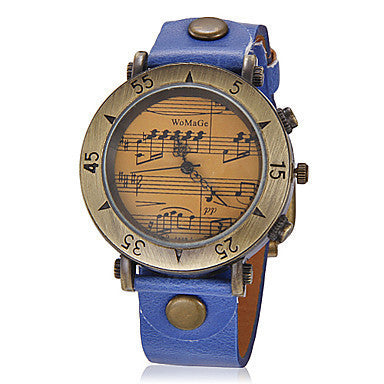 Unisex Music Notes Watch