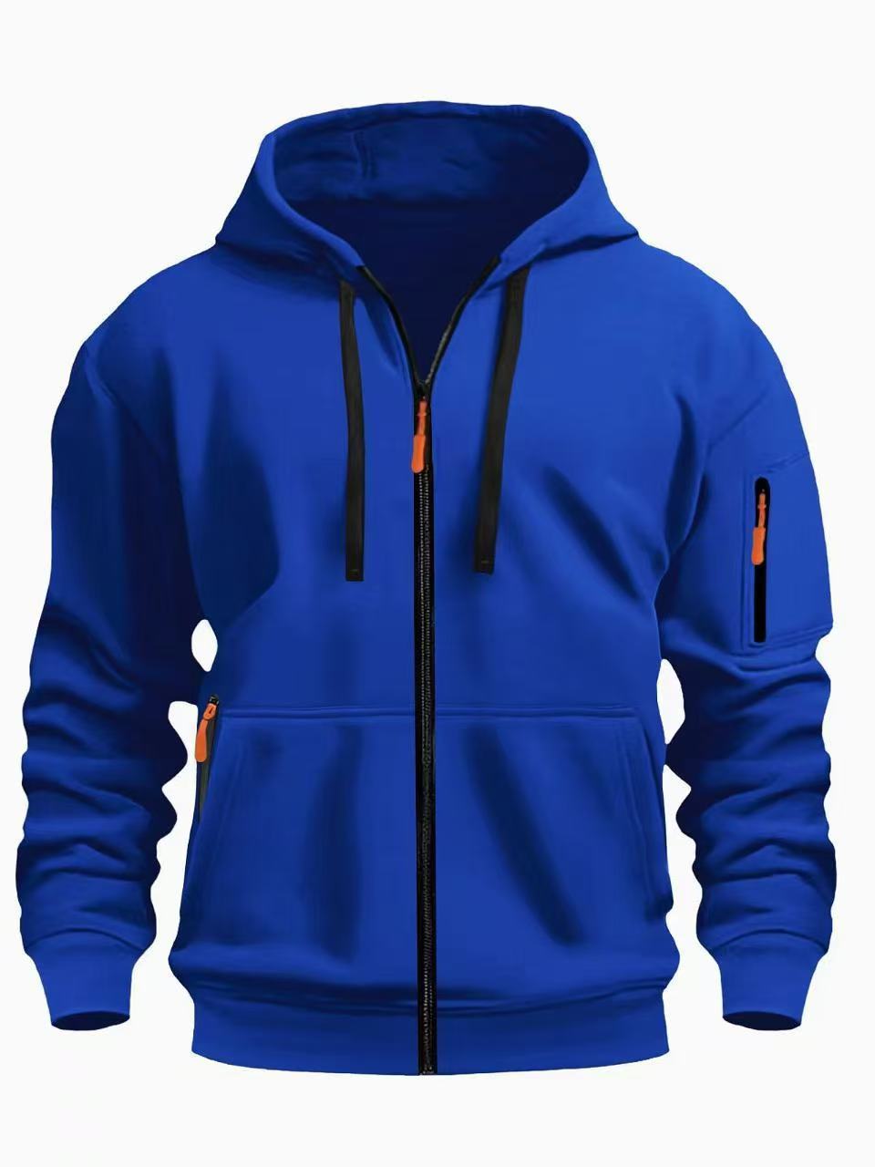 Men's Sporty Zipper Hooded Sweatshirt
