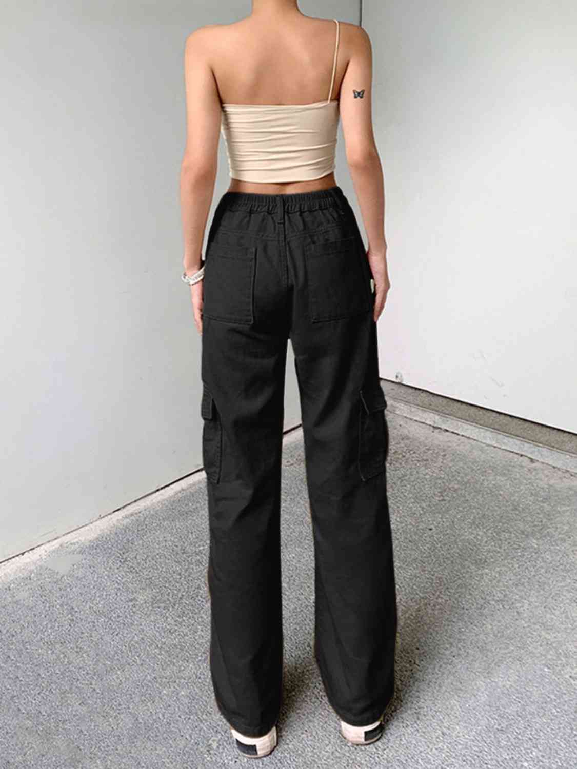 Old School Denim Loose-Fit Jeans with Side Pockets