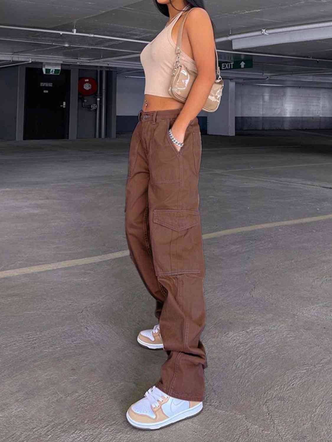 Old School Denim Loose-Fit Jeans with Side Pockets