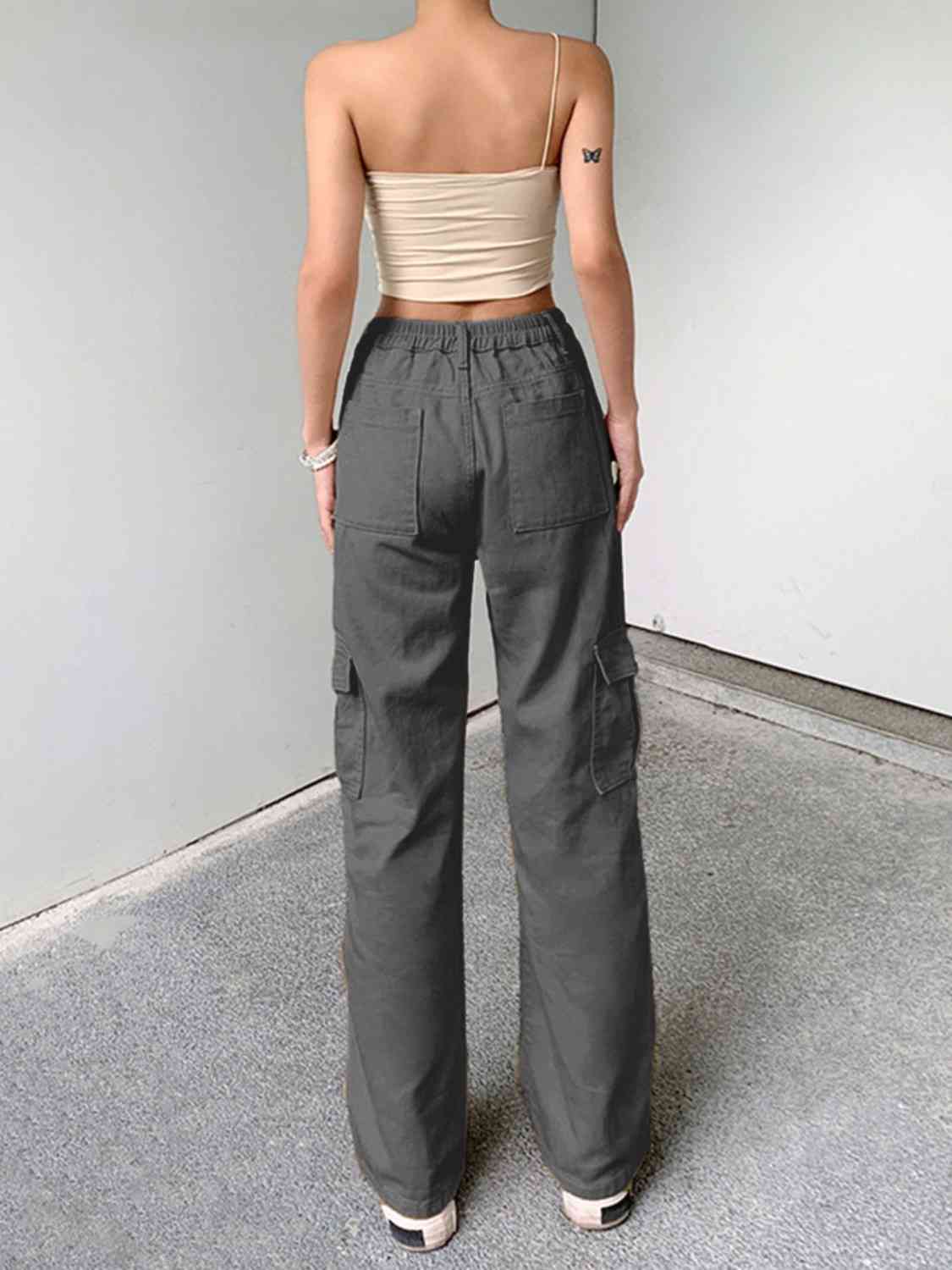 Old School Denim Loose-Fit Jeans with Side Pockets