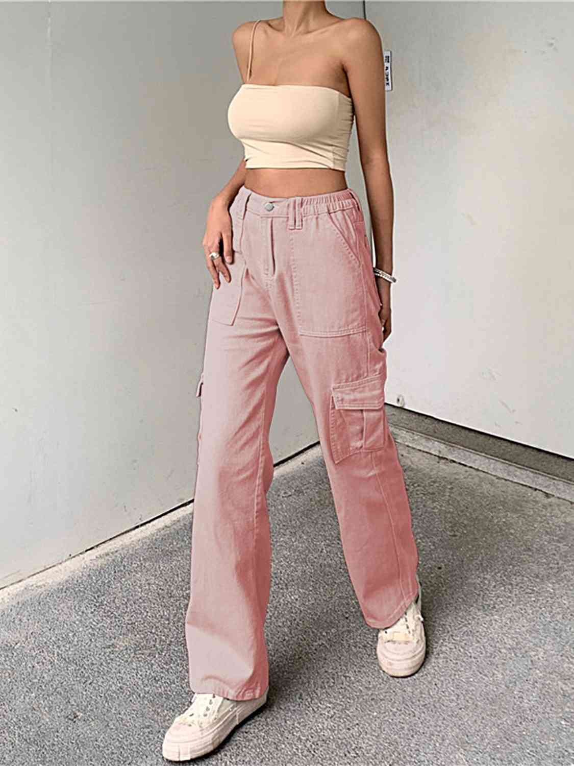 Old School Denim Loose-Fit Jeans with Side Pockets